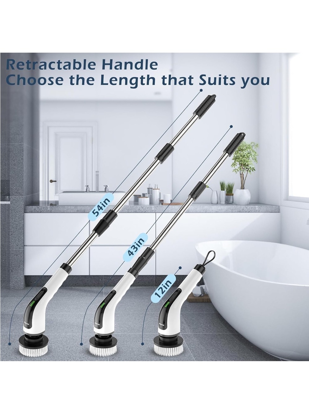 8-in-1 Electric Cleaning Brush - White - Picture 2 of 8